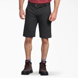 FLEX Regular Fit Duck Carpenter Shorts, 11", Stonewashed Black