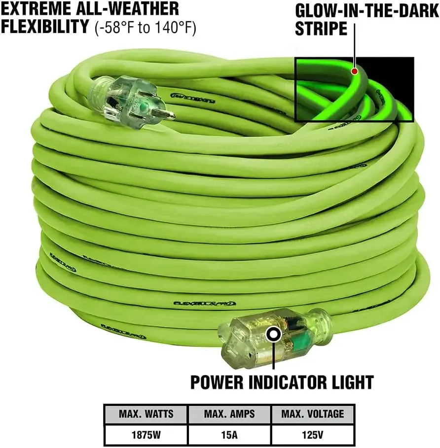 Flexzilla FZ512835 - Pro Extension Cord, 12/3, 100'