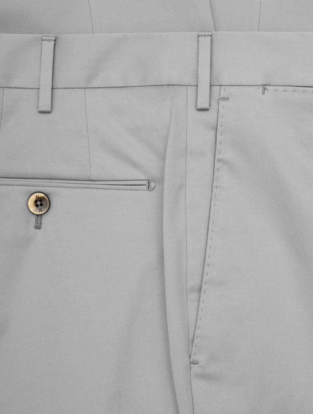 Formal Stretch Cotton Chino Light Grey