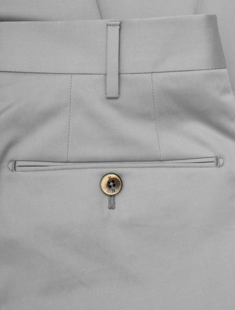 Formal Stretch Cotton Chino Light Grey