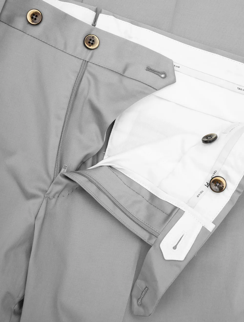 Formal Stretch Cotton Chino Light Grey