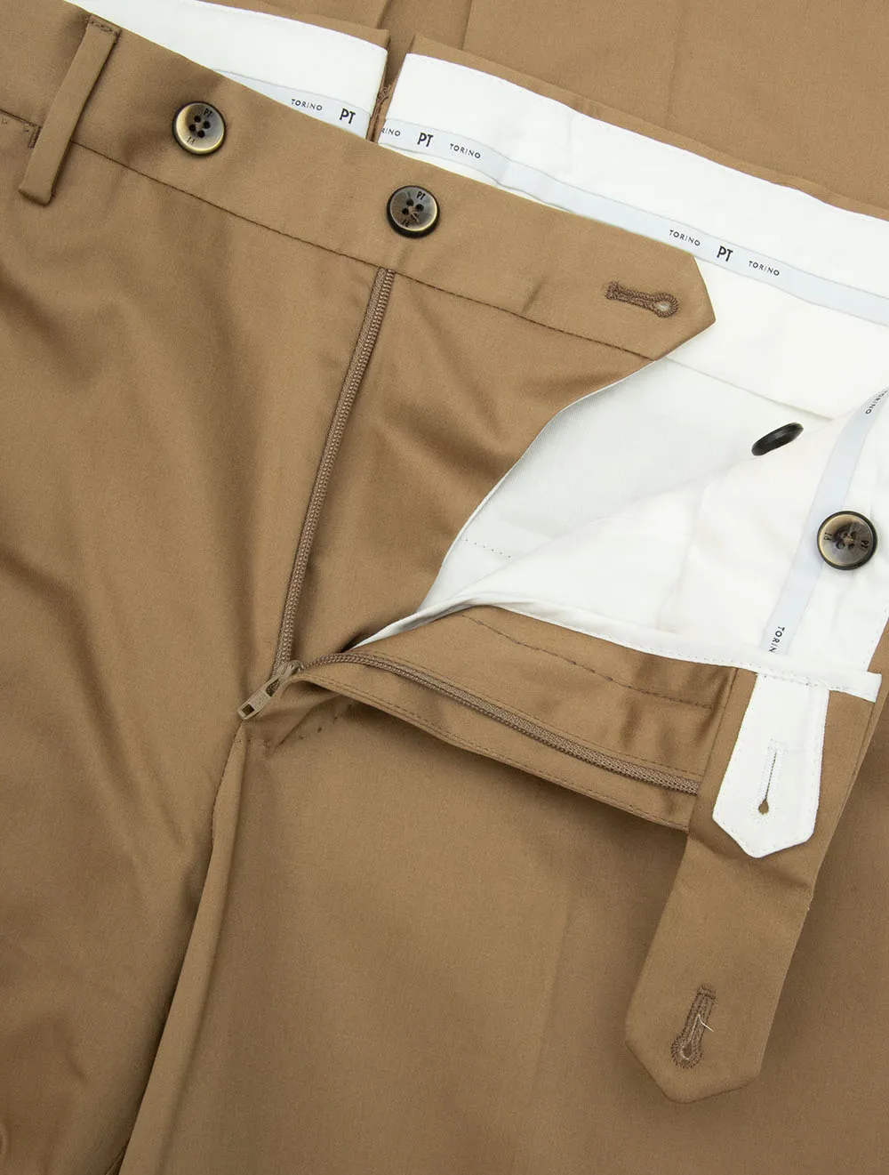 Formal Stretch Cotton Chino Tan