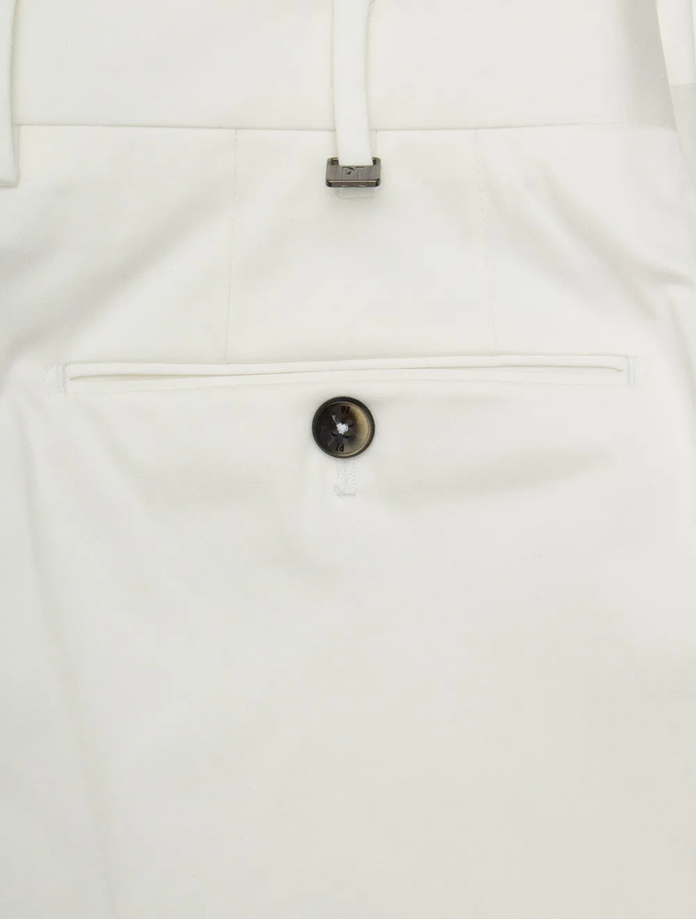 Formal Stretch Cotton Chino White