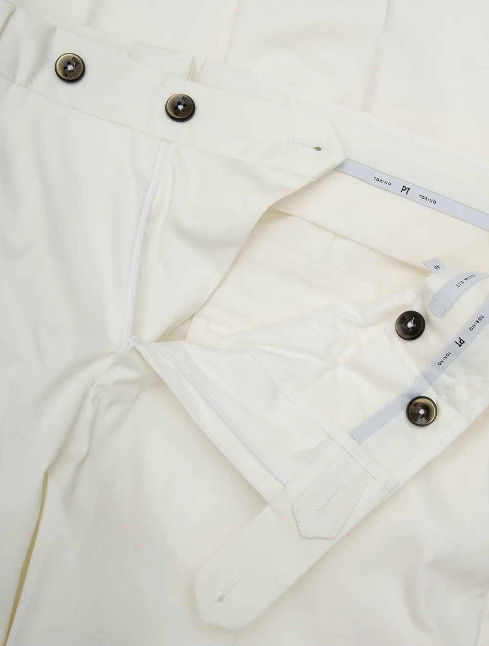 Formal Stretch Cotton Chino White