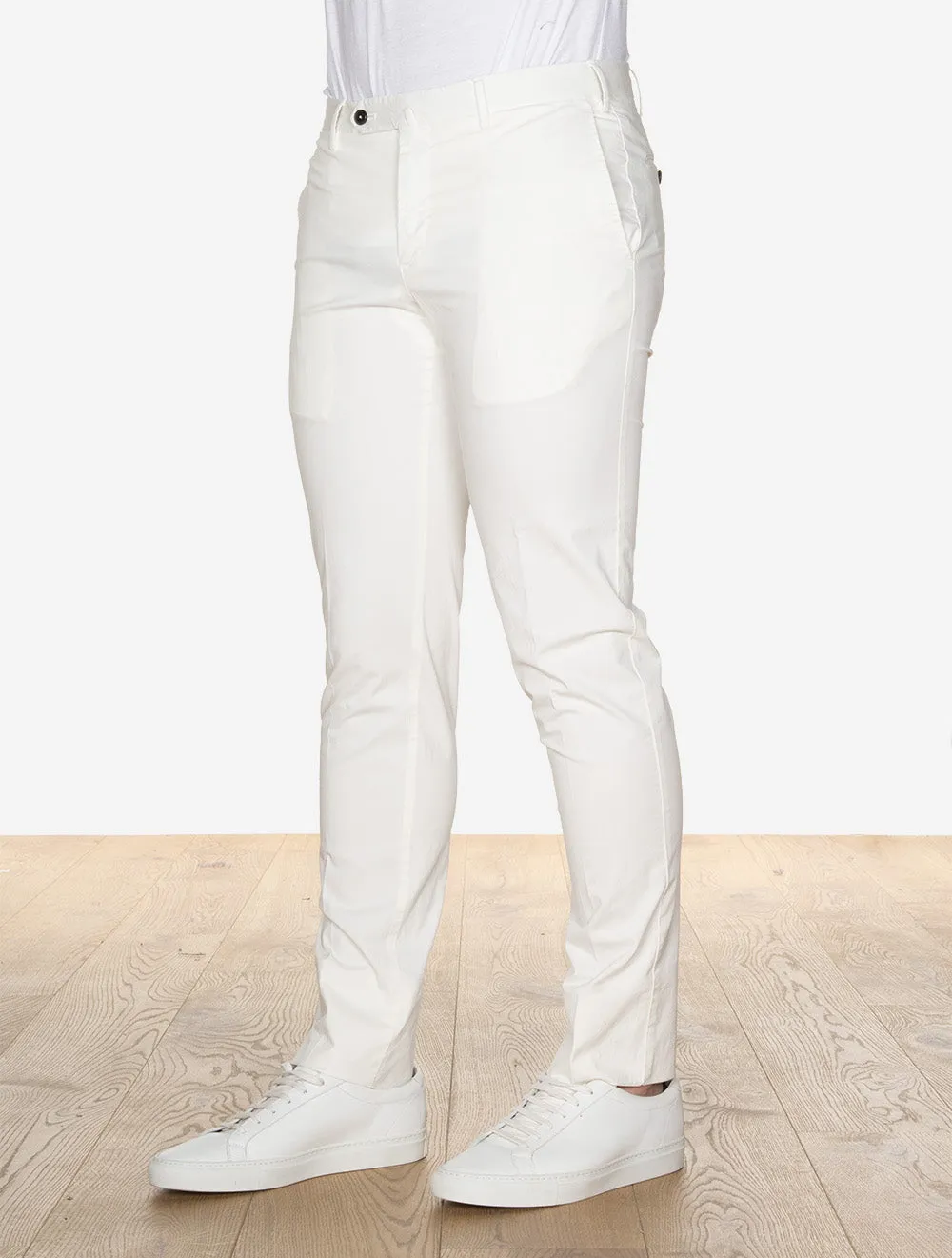 Formal Stretch Cotton Chino White