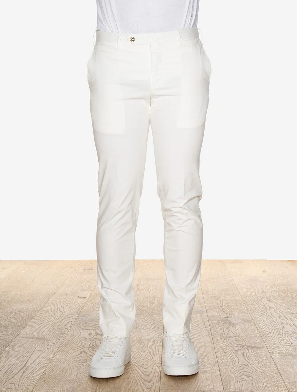 Formal Stretch Cotton Chino White