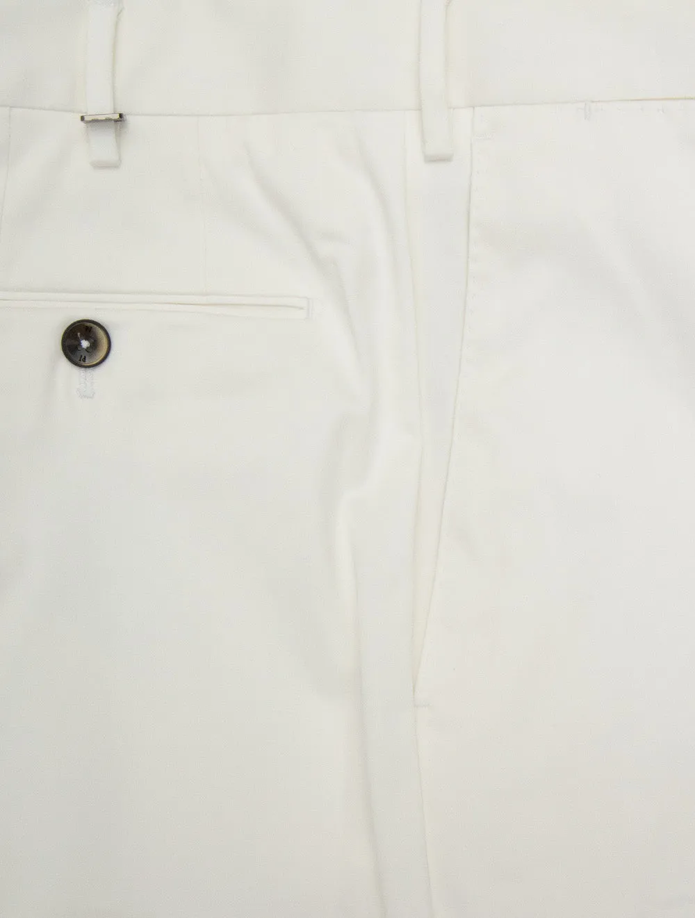 Formal Stretch Cotton Chino White