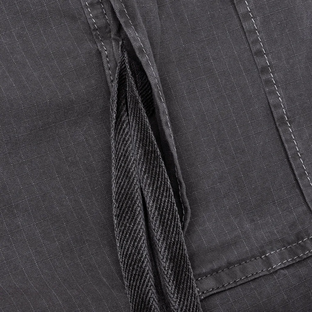 Garment Dye Rip Stop Pants - Black