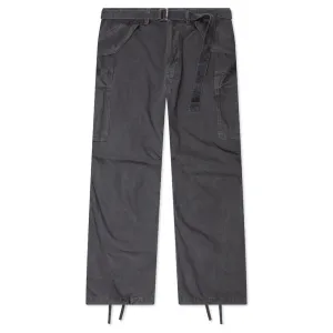 Garment Dye Rip Stop Pants - Black