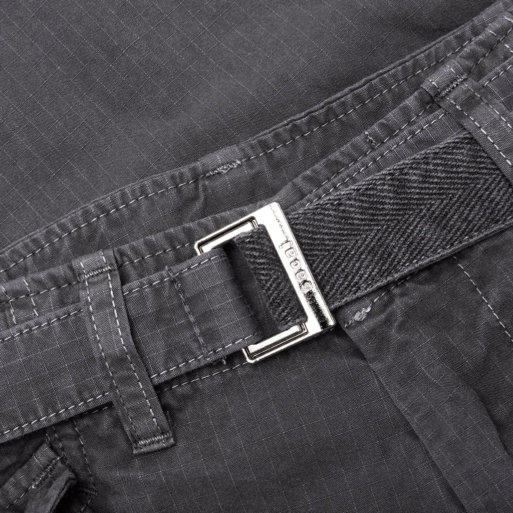 Garment Dye Rip Stop Pants - Black