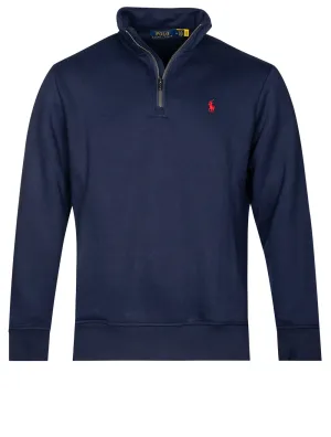 Half Zip Fleece Long Sleeve Sweatshirt Cruise Navy