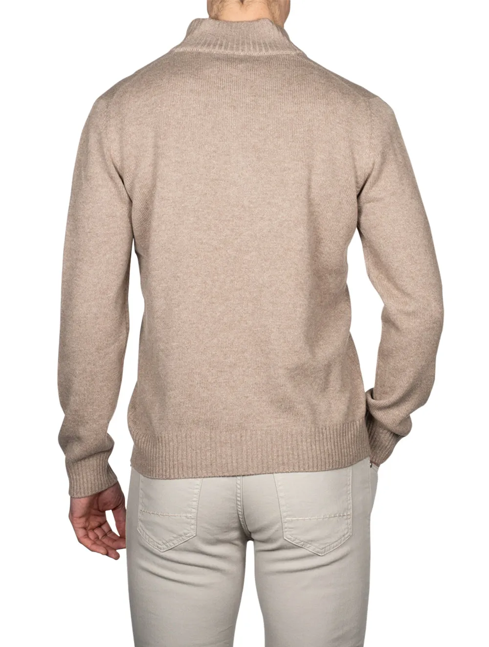 Half-Zip Jumper Beige