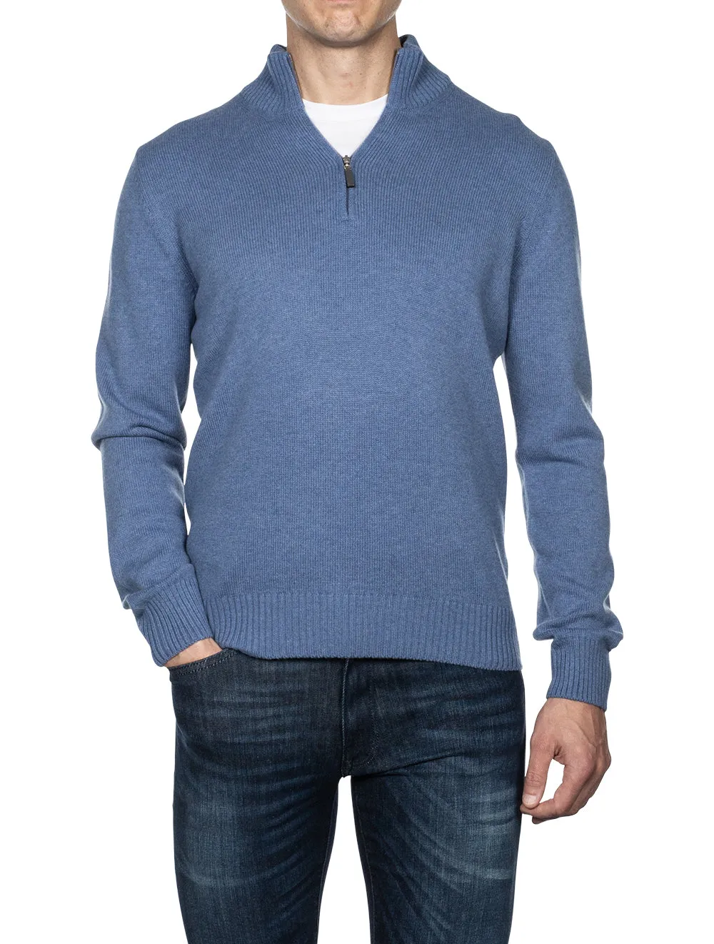 Half-Zip Jumper Blue
