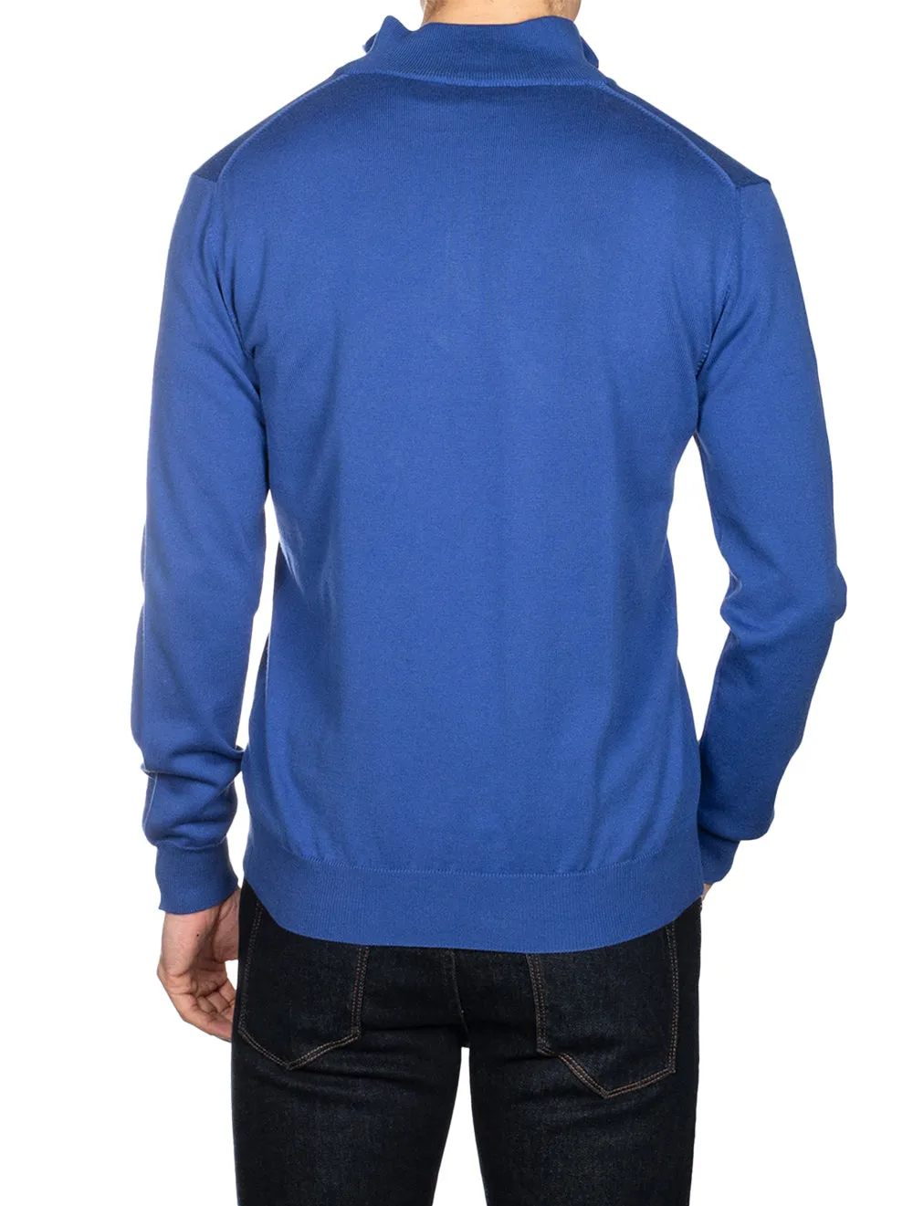 Half Zip Mock Neck Jumper Bluette