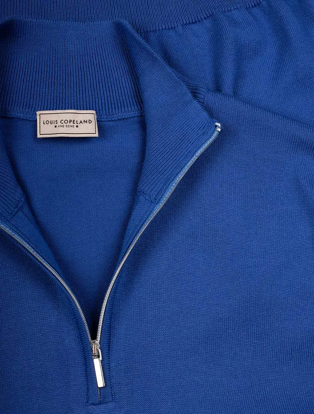 Half Zip Mock Neck Jumper Bluette
