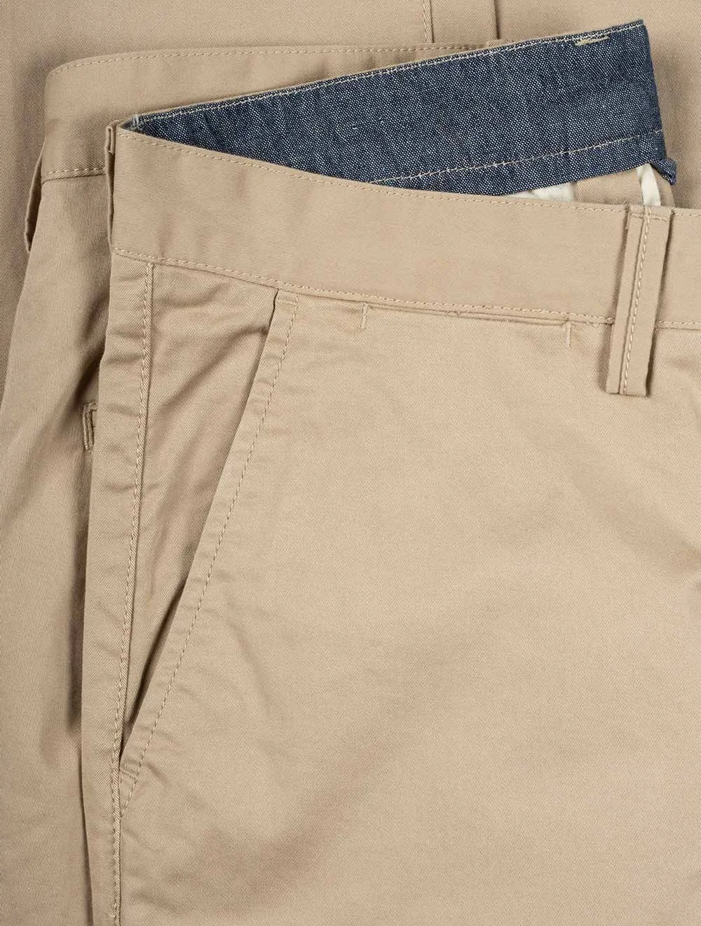 Hallden Slim Fit Twill Chinos Dark Khaki