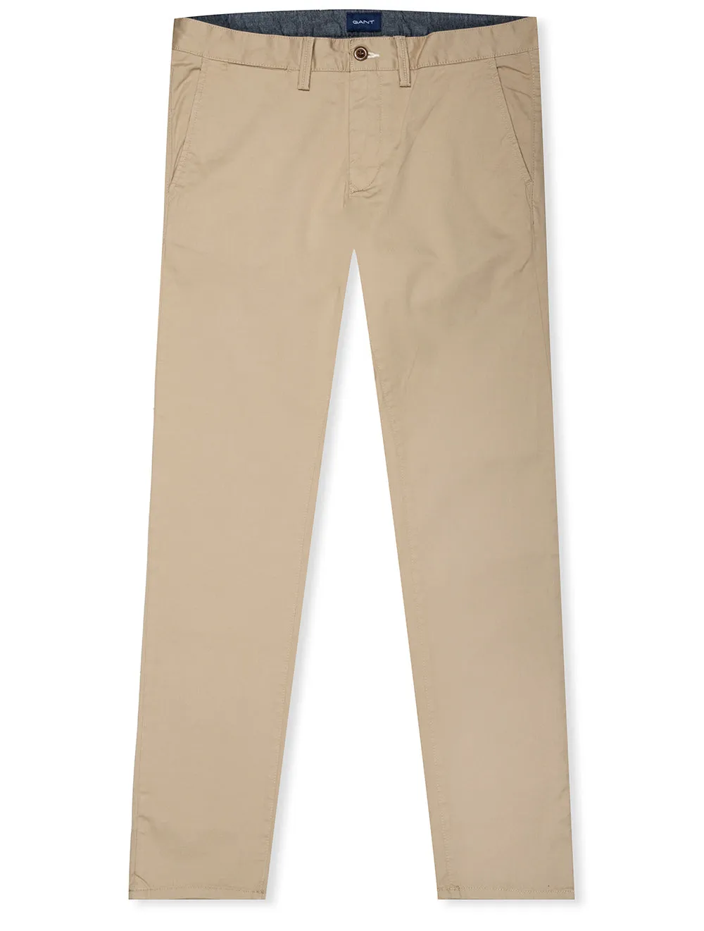 Hallden Slim Fit Twill Chinos Dark Khaki