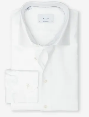 Herringbone Dobby Contemporary Fit Shirt White