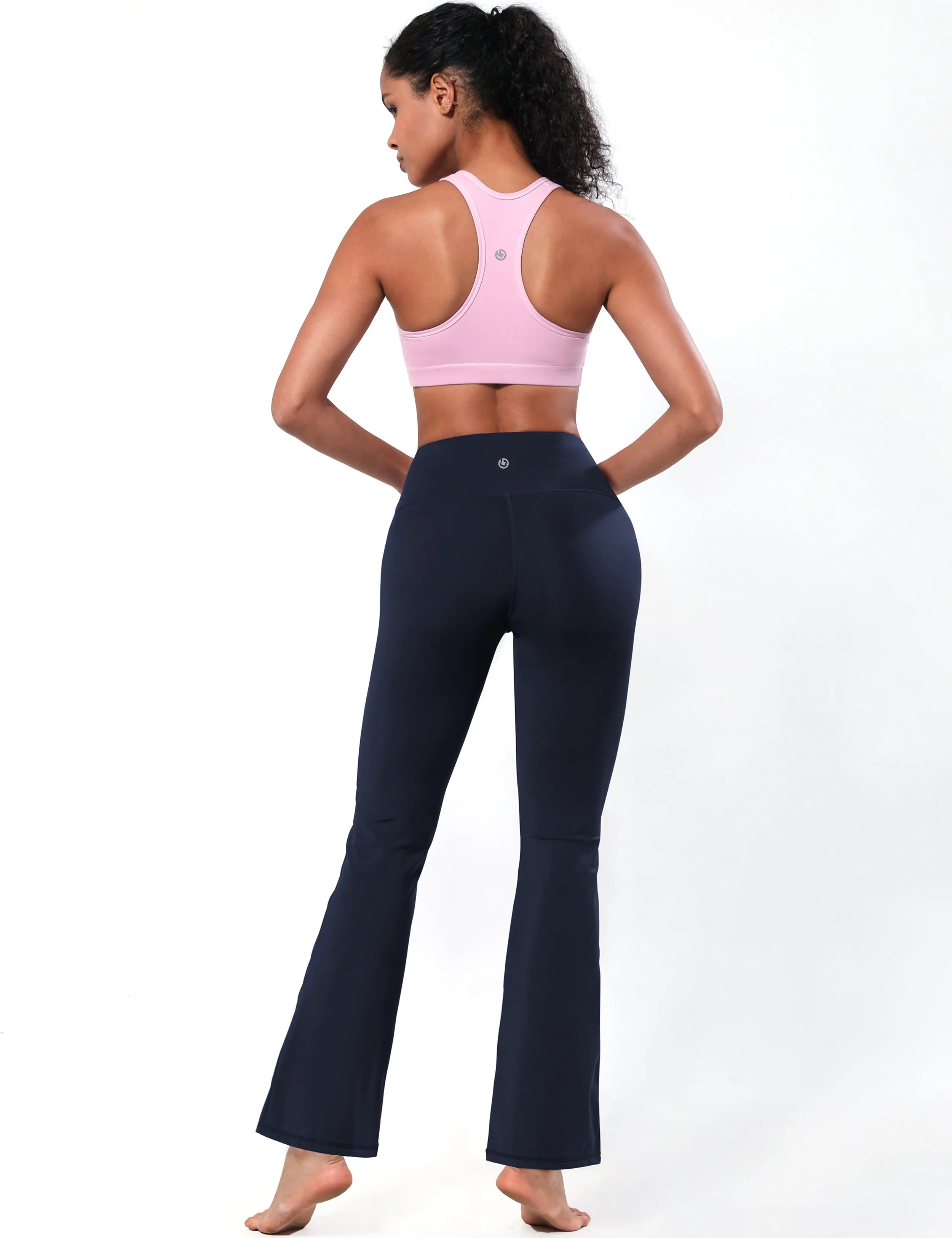 High Waist Bootcut Leggings navyblue_Running