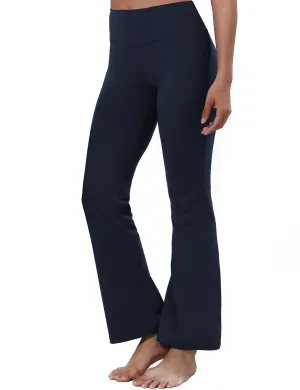 High Waist Bootcut Leggings navyblue_Running