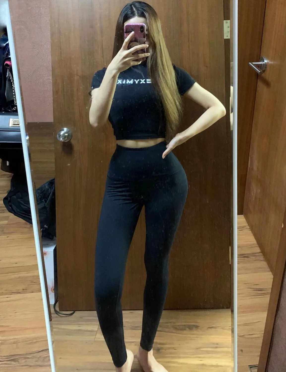 High Waist Running Pants black ins_Running