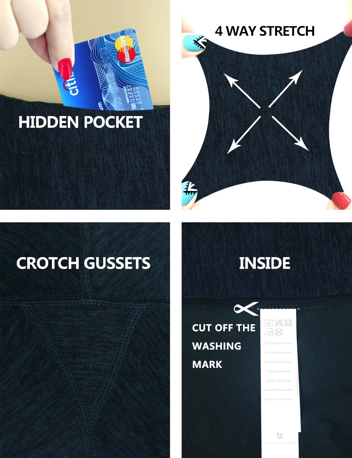 High Waist Running Pants heatherdarknavy_Running