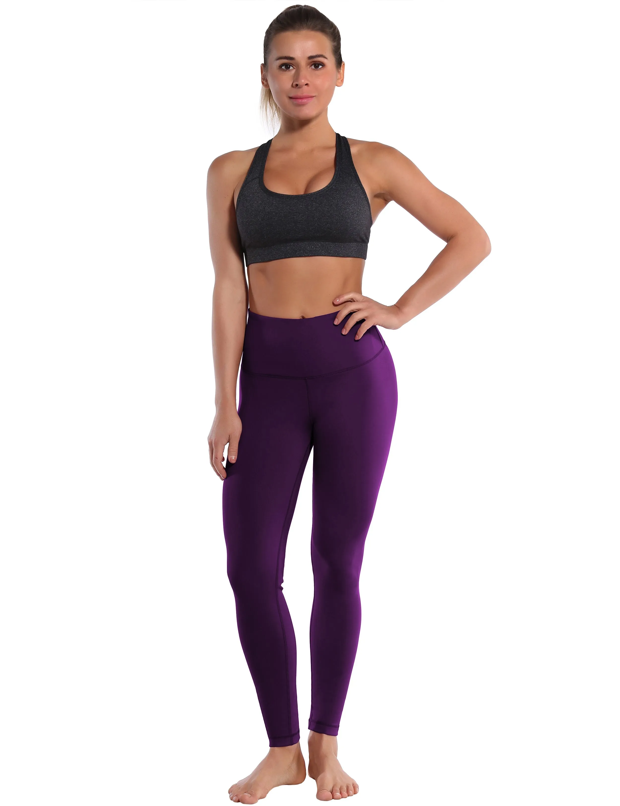 High Waist Running Pants plum_Running
