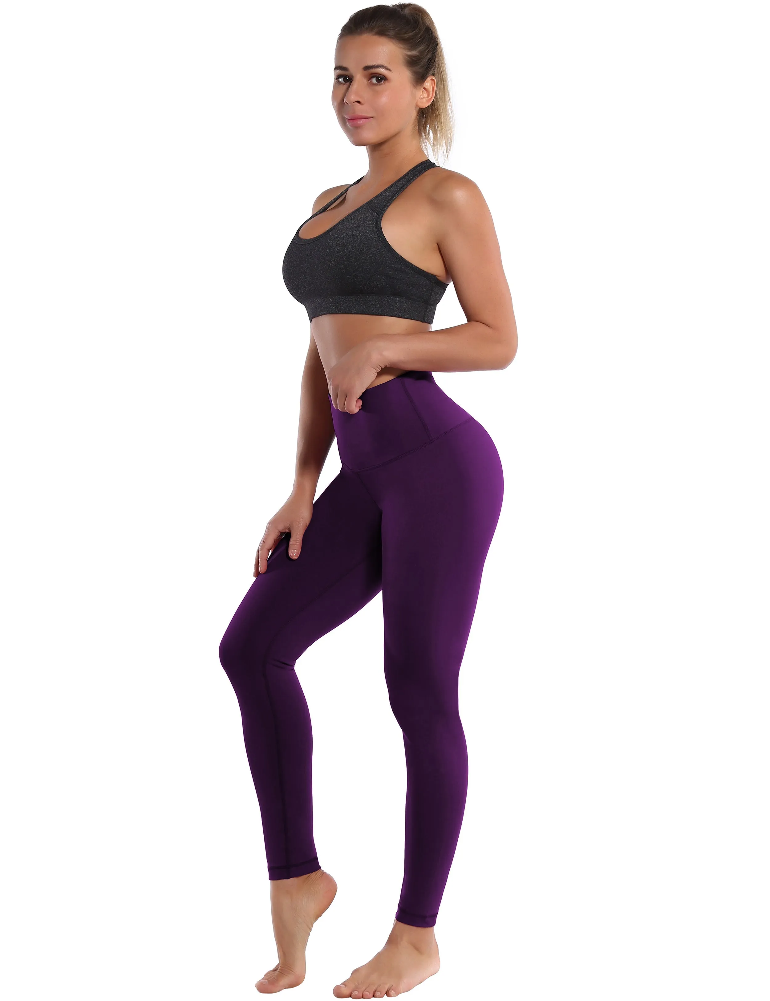 High Waist Running Pants plum_Running