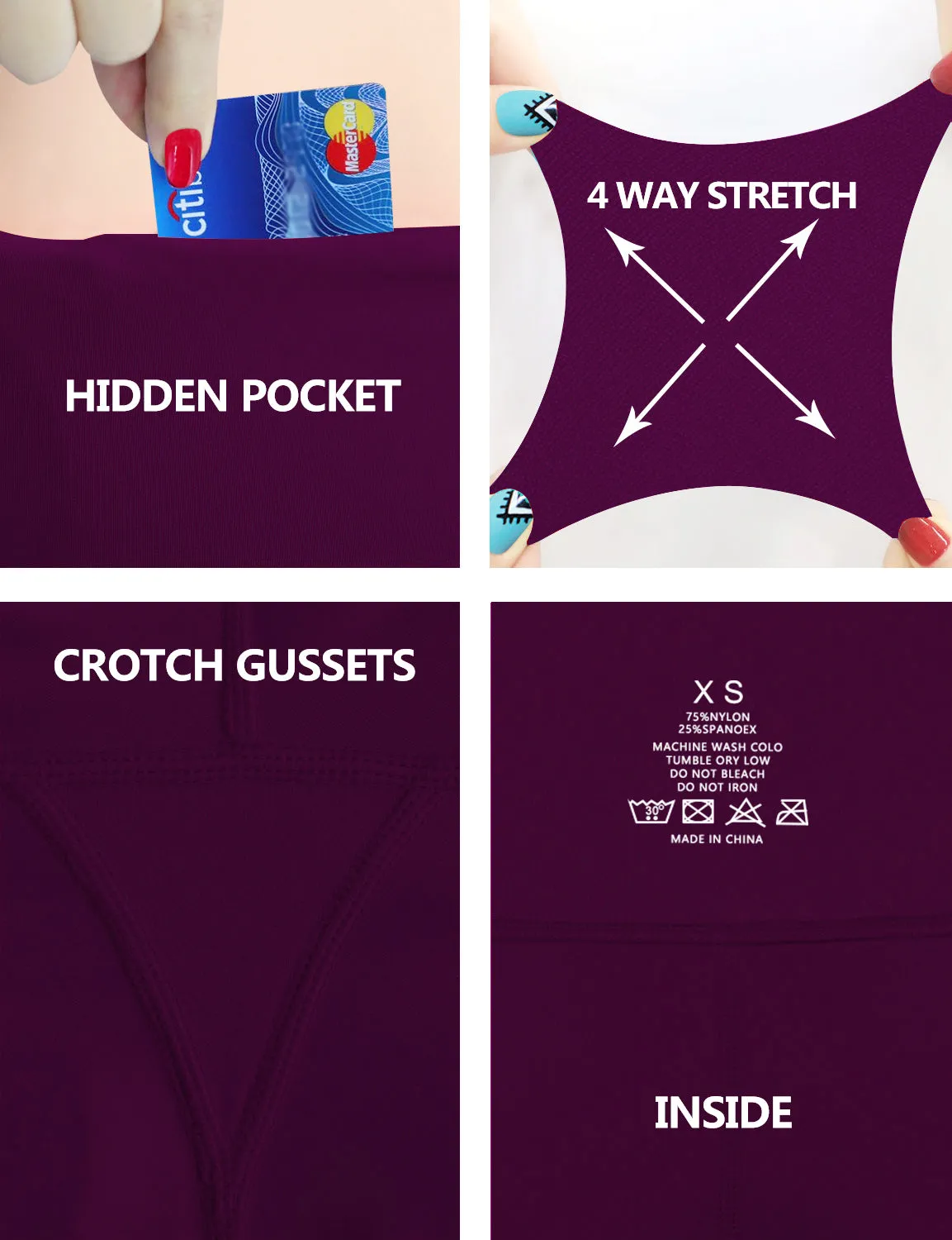 High Waist Running Pants plum_Running