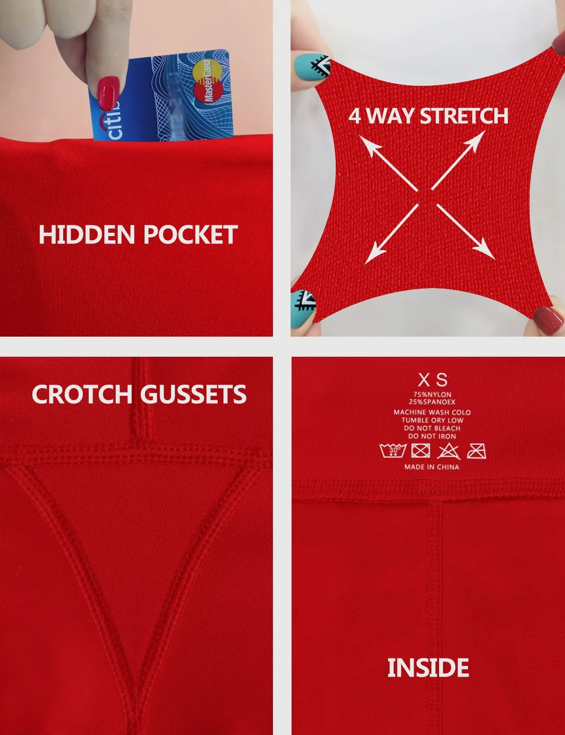 High Waist Running Pants scarlet ins_Running