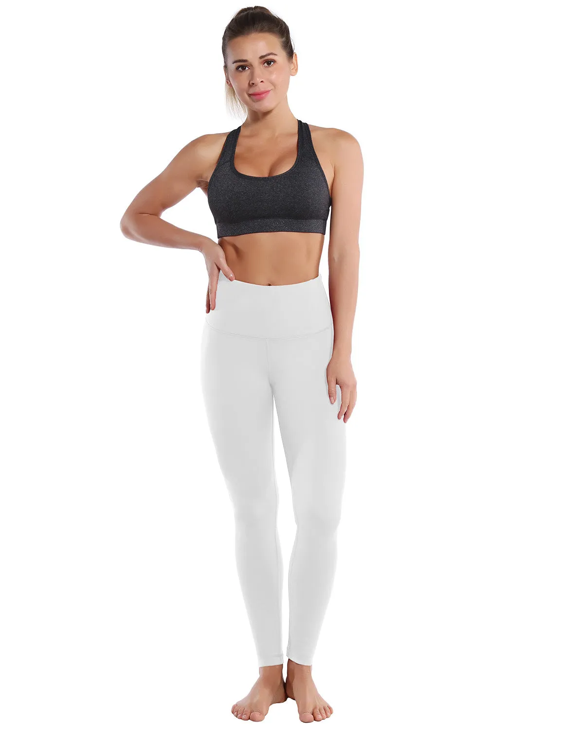 High Waist Running Pants white_Running