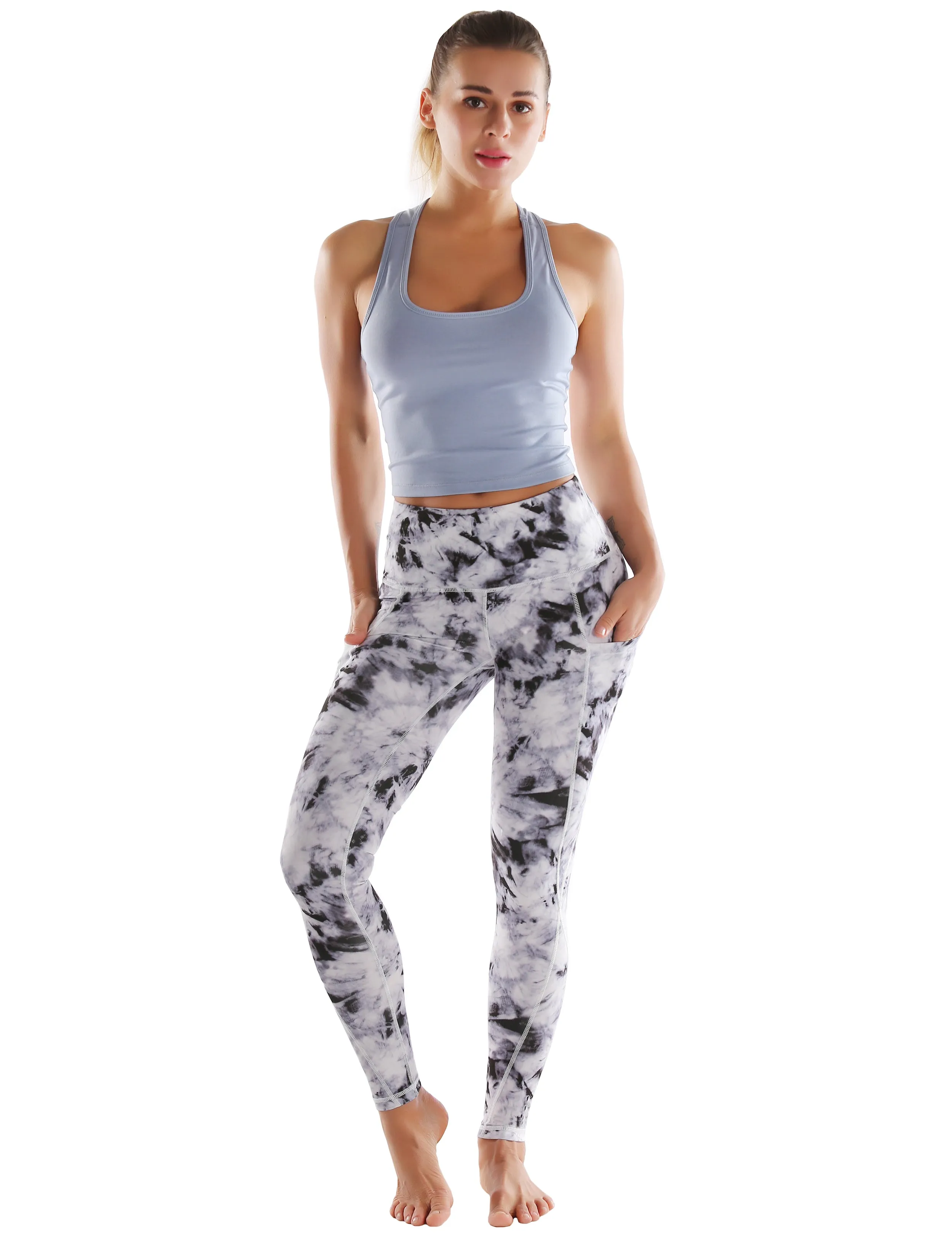 High Waist Side Pockets Running Pants blackdandelion_Running
