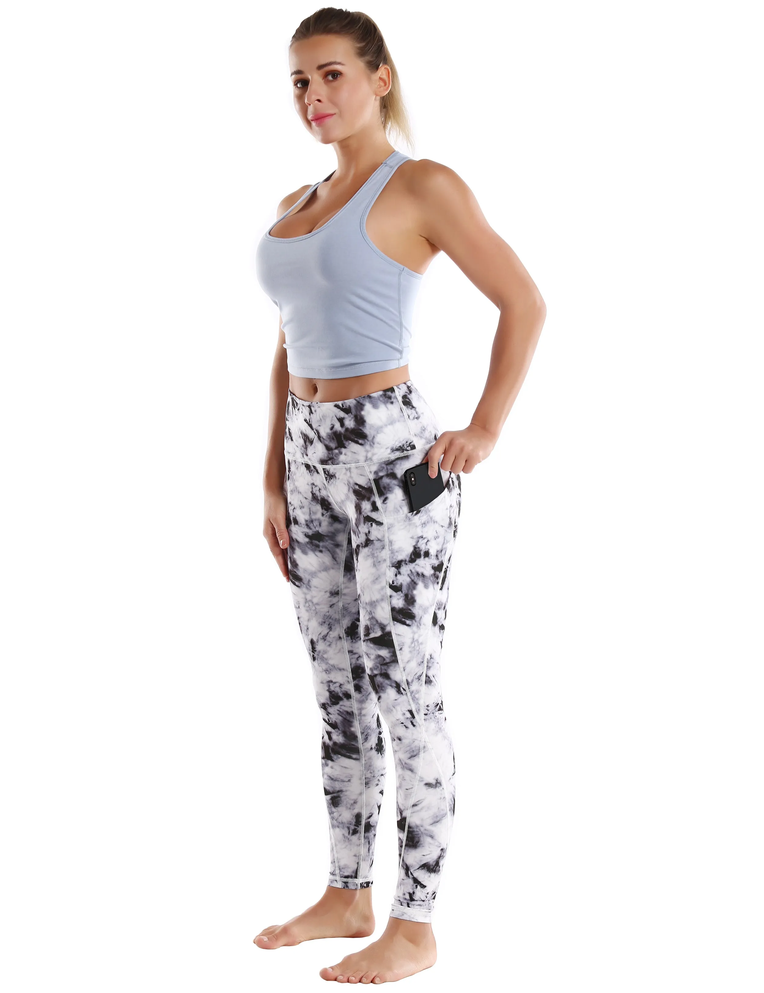 High Waist Side Pockets Running Pants blackdandelion_Running