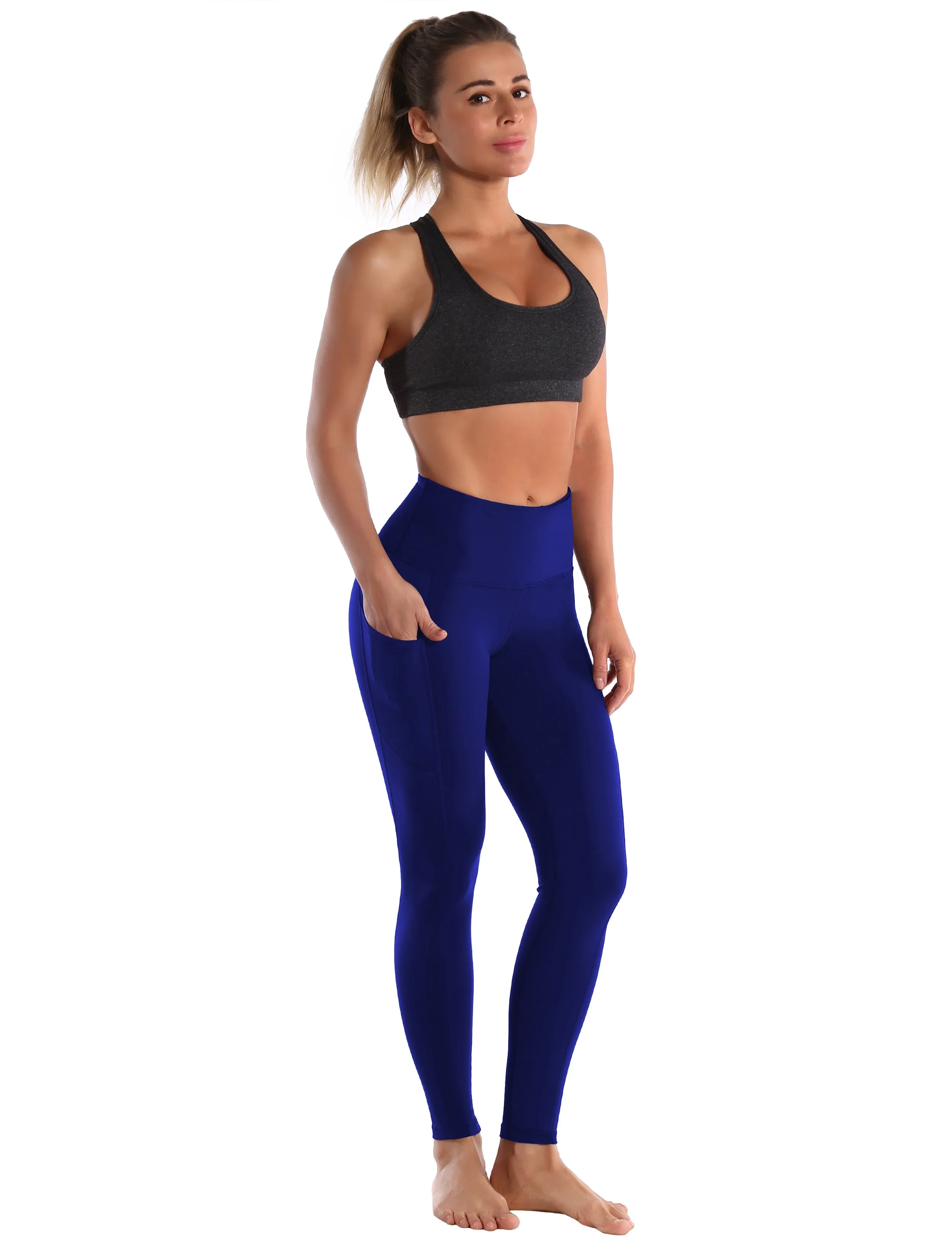 Hip Line Side Pockets Running Pants navy_Running