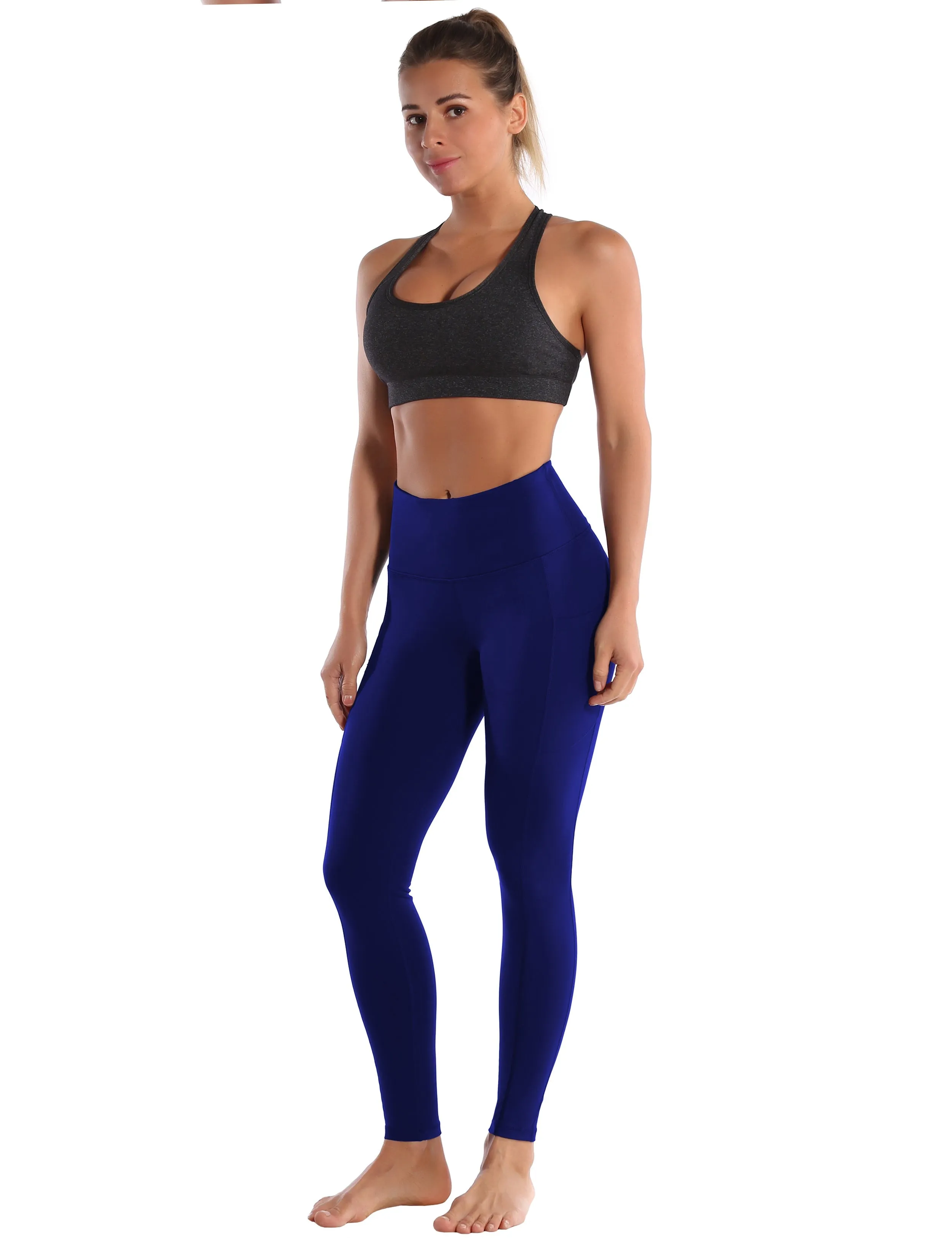 Hip Line Side Pockets Running Pants navy_Running