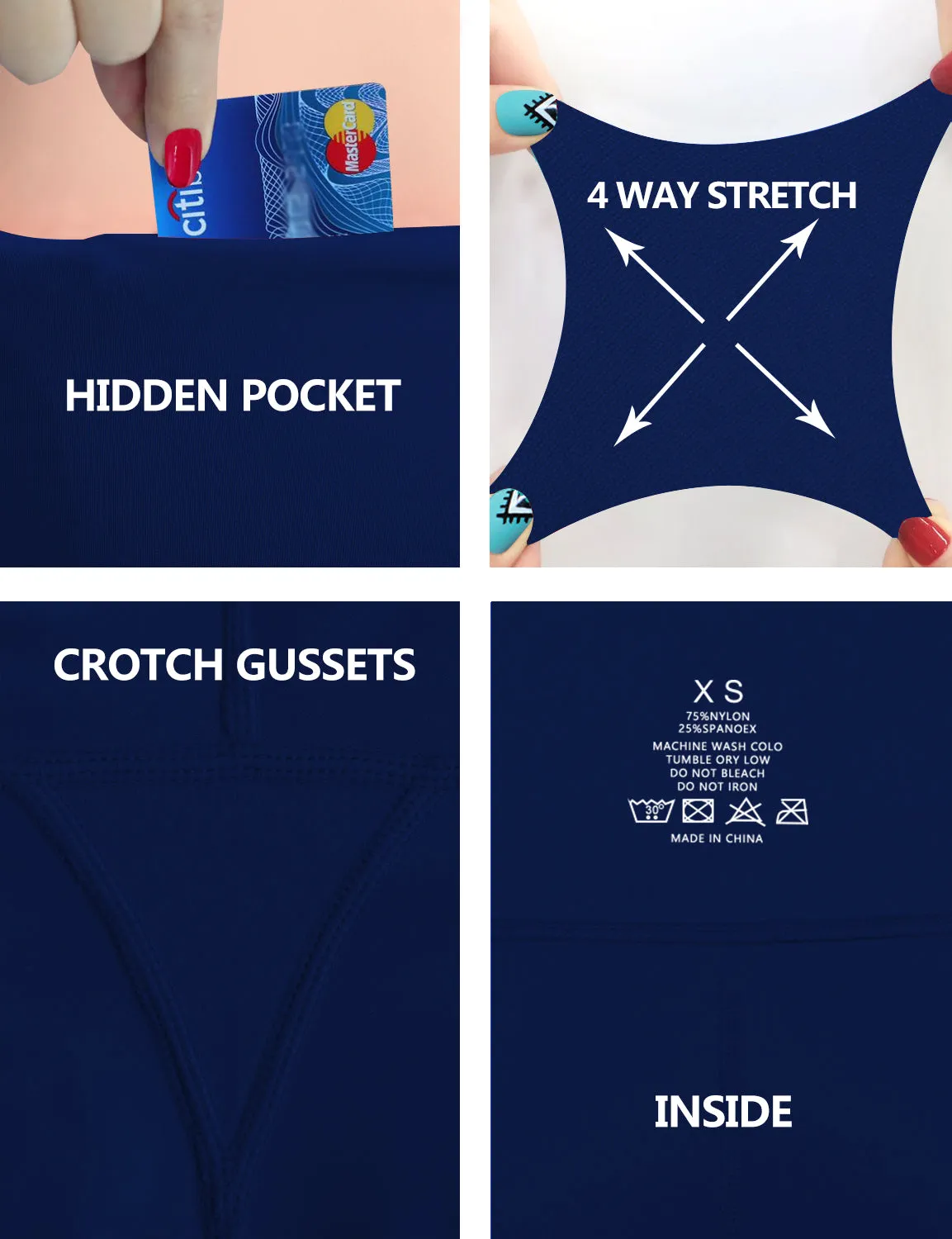 Hip Line Side Pockets Running Pants navy_Running