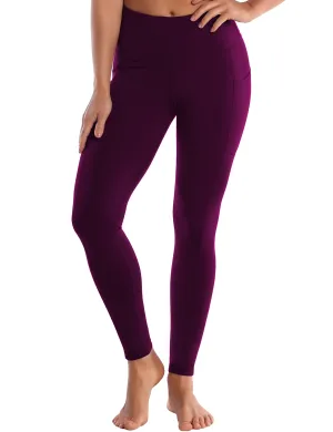 Hip Line Side Pockets Running Pants plum_Running