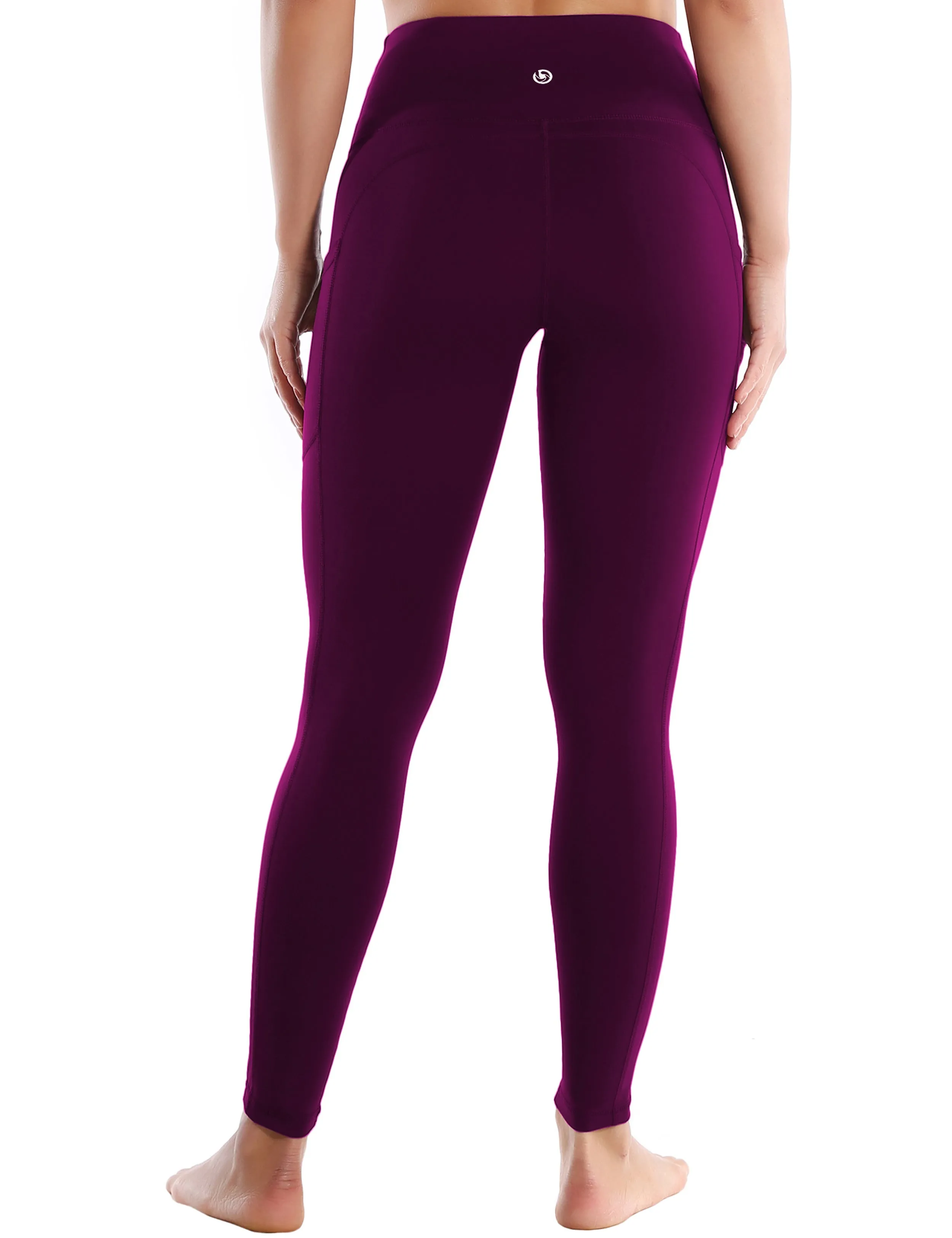 Hip Line Side Pockets Running Pants plum_Running