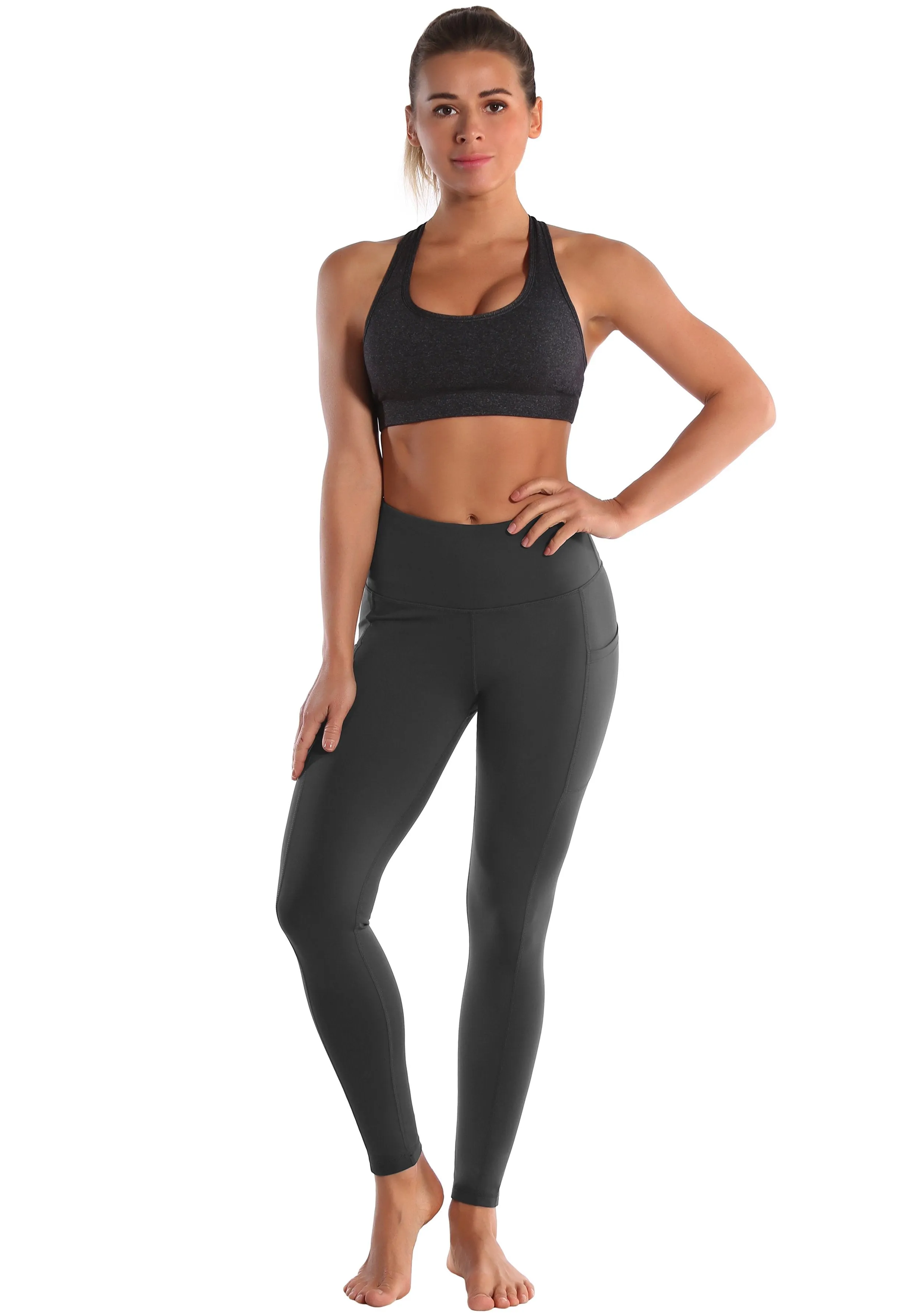 Hip Line Side Pockets Running Pants shadowcharcoal ins_Running