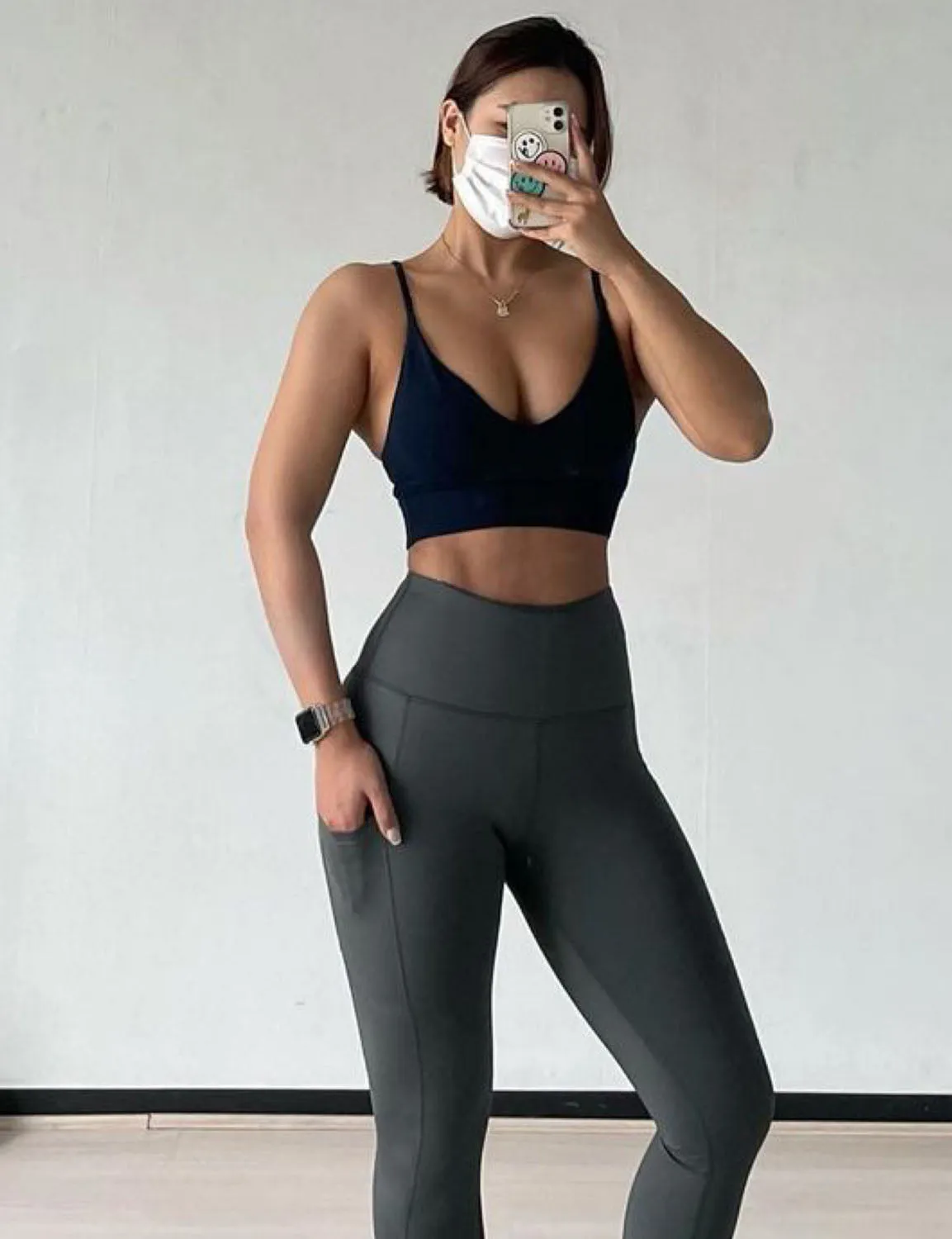 Hip Line Side Pockets Running Pants shadowcharcoal ins_Running