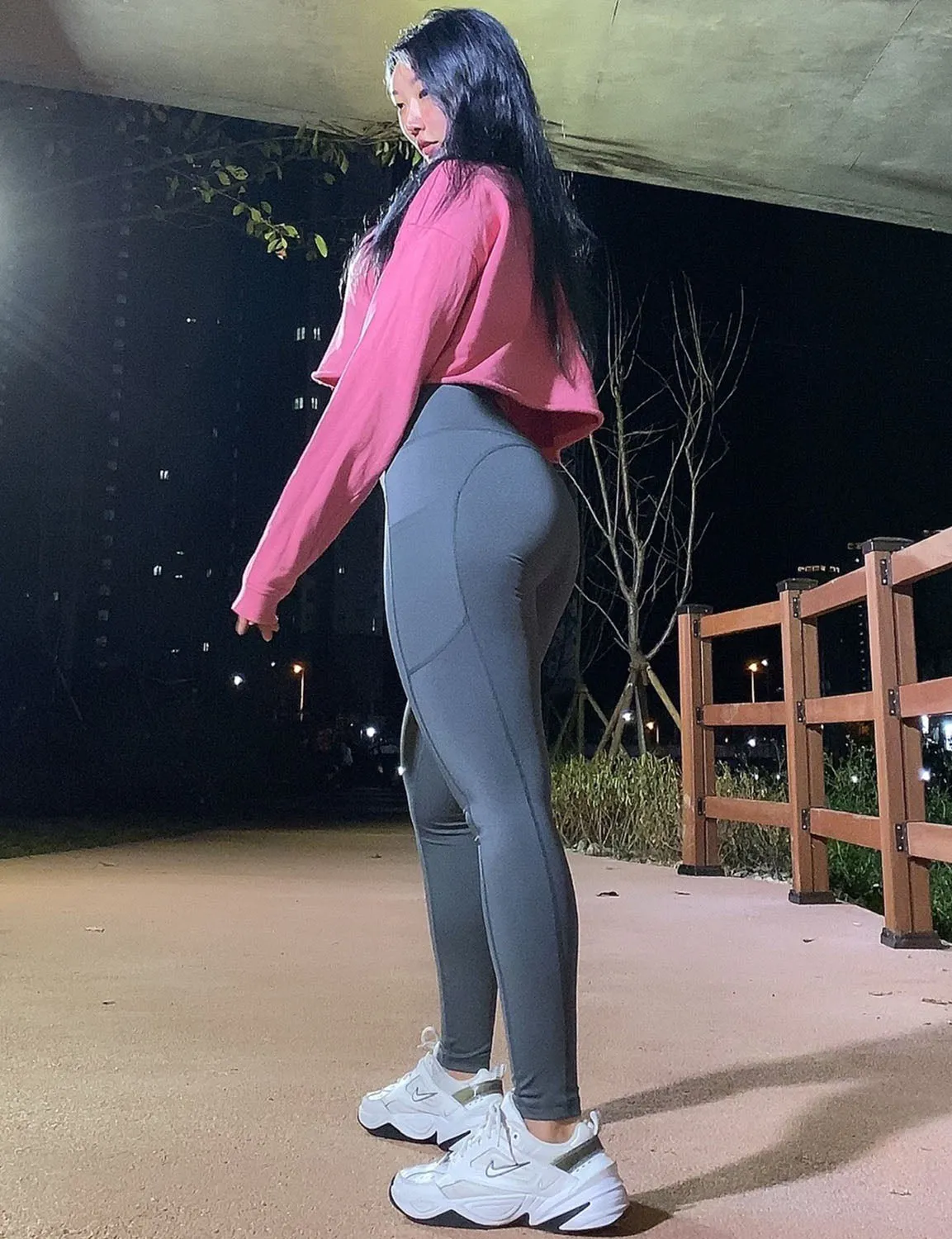 Hip Line Side Pockets Running Pants shadowcharcoal ins_Running