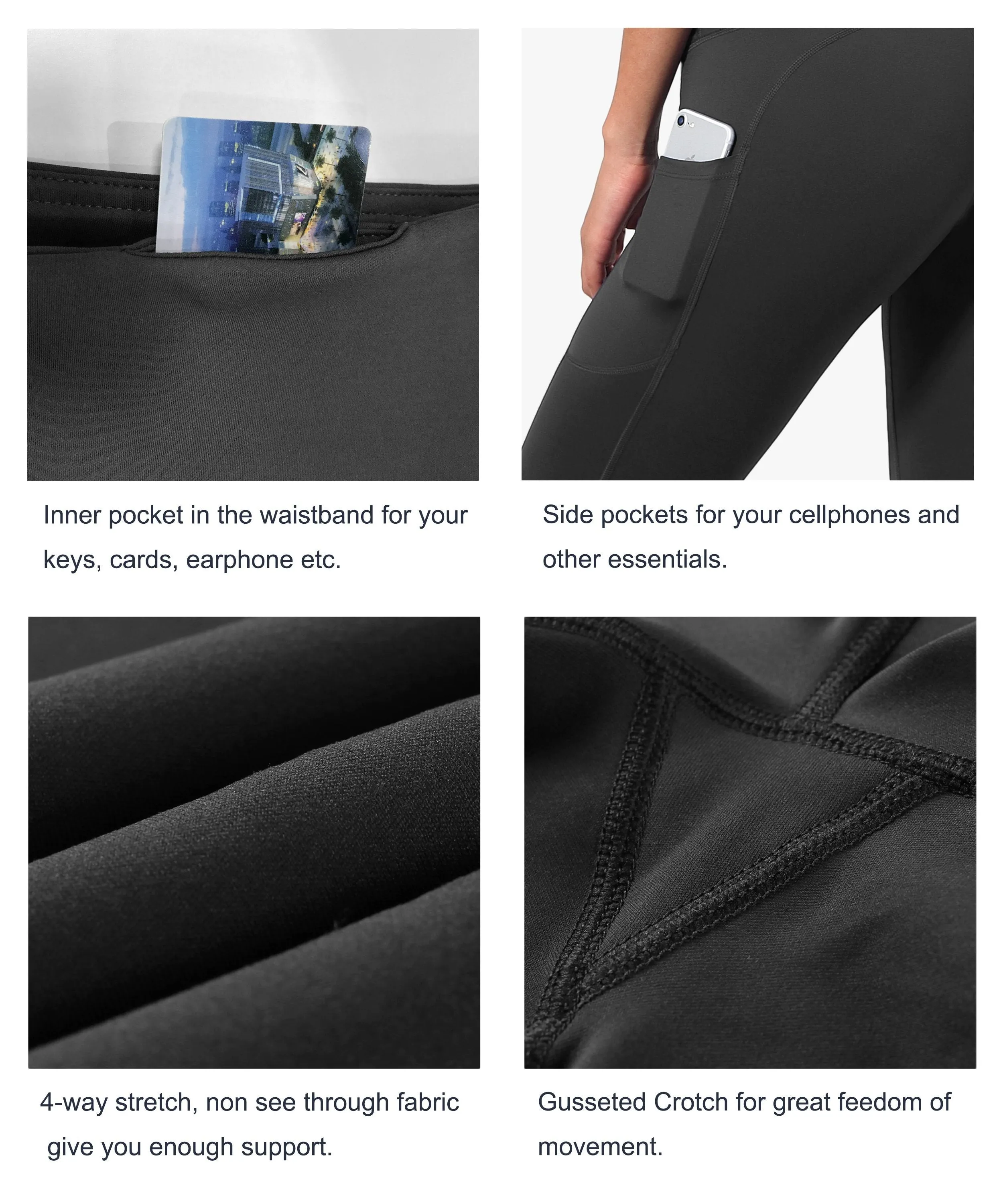 Hip Line Side Pockets Running Pants shadowcharcoal ins_Running