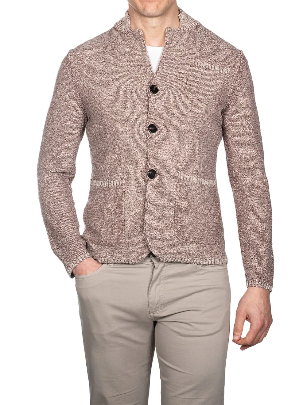 Knit Ribbed Swacket Wine