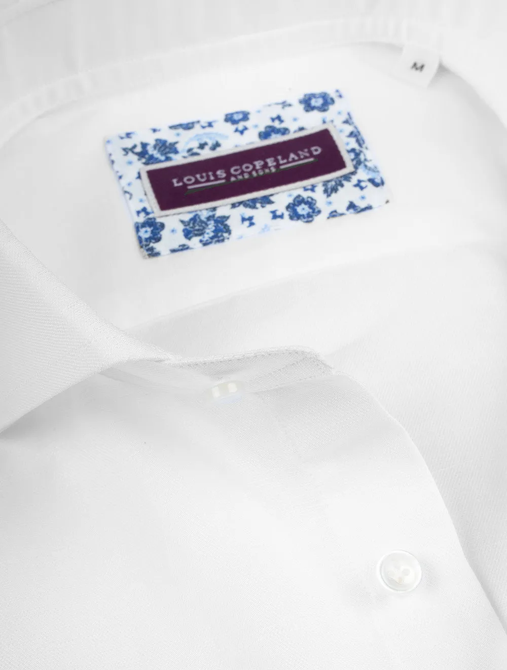 Linen Mix Twill Shirt White