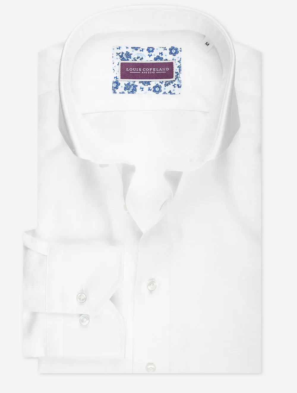 Linen Mix Twill Shirt White