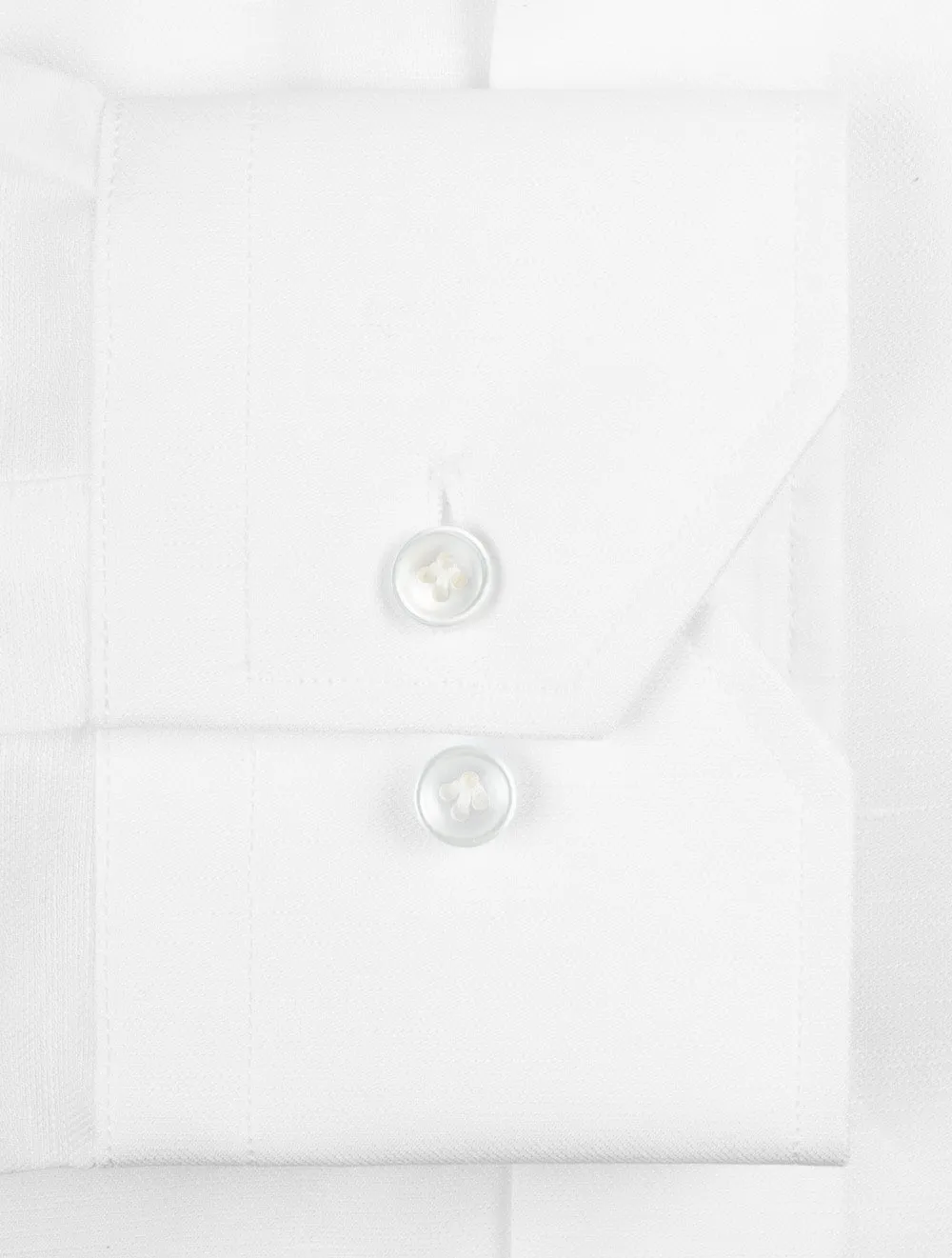Linen Mix Twill Shirt White
