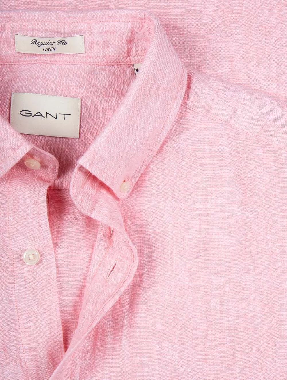Linen Regular Fit Shirt Geranium Pink