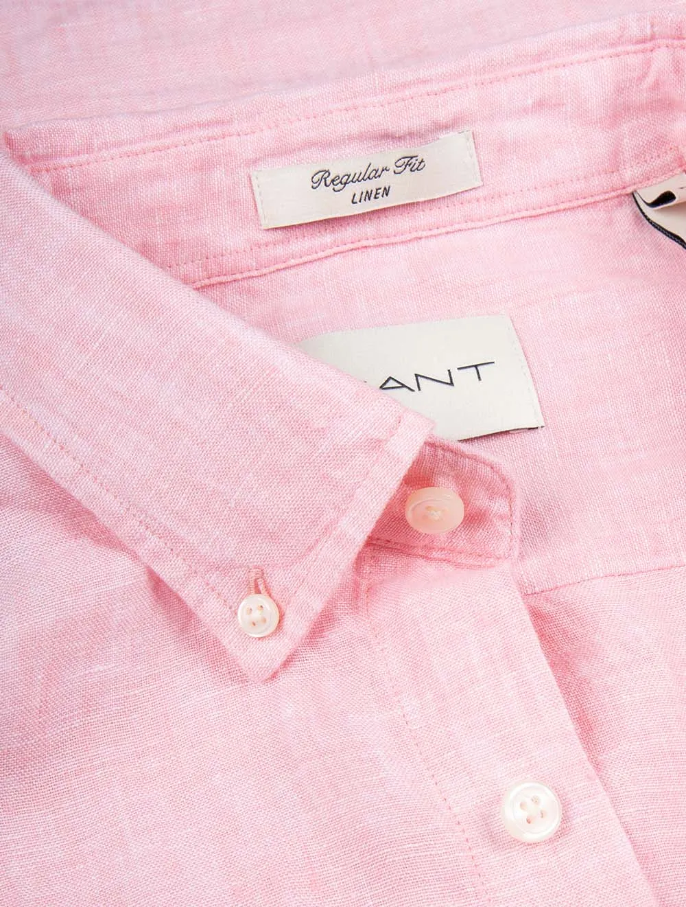 Linen Regular Fit Shirt Geranium Pink