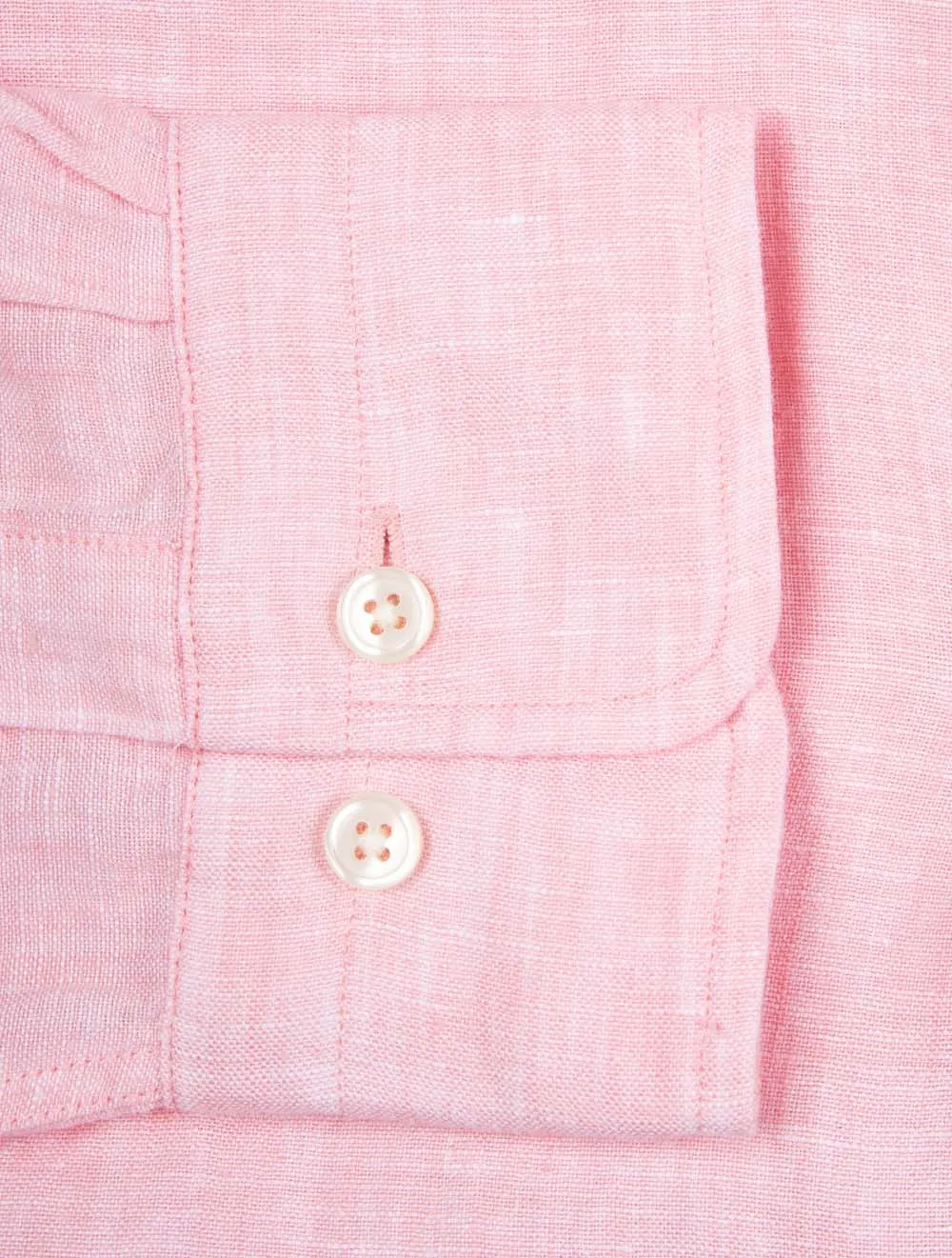 Linen Regular Fit Shirt Geranium Pink