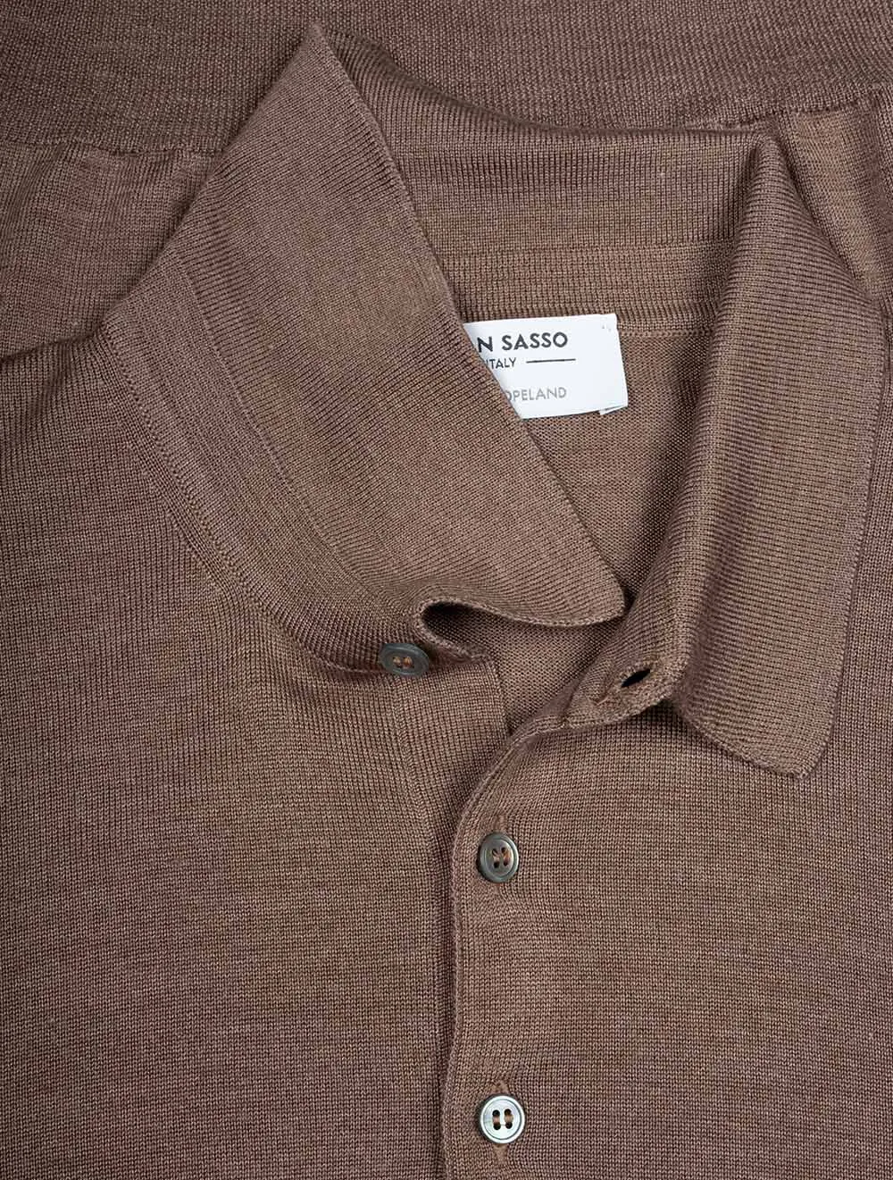 Long Sleeve Polo Brown